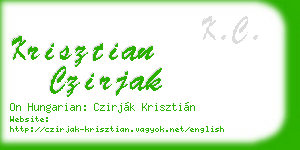 krisztian czirjak business card